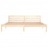 Estructura de cama madera maciza de pino 200x200 cm 4