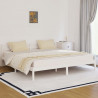 Estructura de cama madera maciza de pino blanco 200x200 cm 1