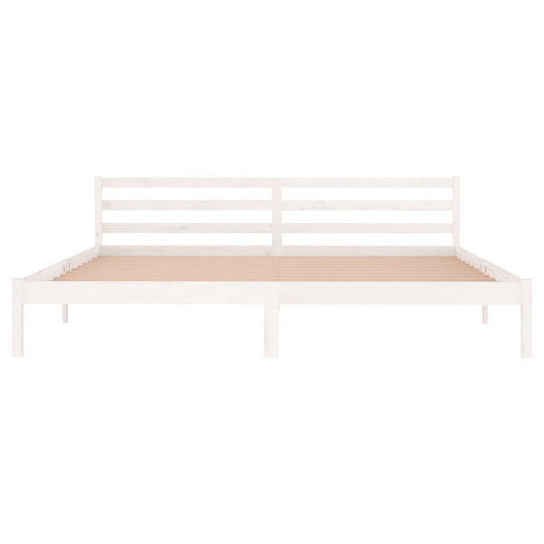 Estructura de cama madera maciza de pino blanco 200x200 cm M 4