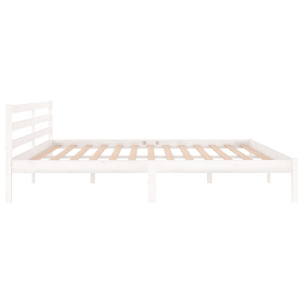 Estrutura de cama 200x200 cm pinho maciço branco M 5