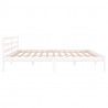 Estructura de cama madera maciza de pino blanco 200x200 cm 5