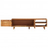 Mueble de TV madera acacia con acabado miel 140x30x40 cm 4
