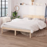 Estructura de cama madera maciza de pino individual 120x190 cm 1