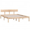 Estructura de cama madera maciza de pino individual 120x190 cm 3