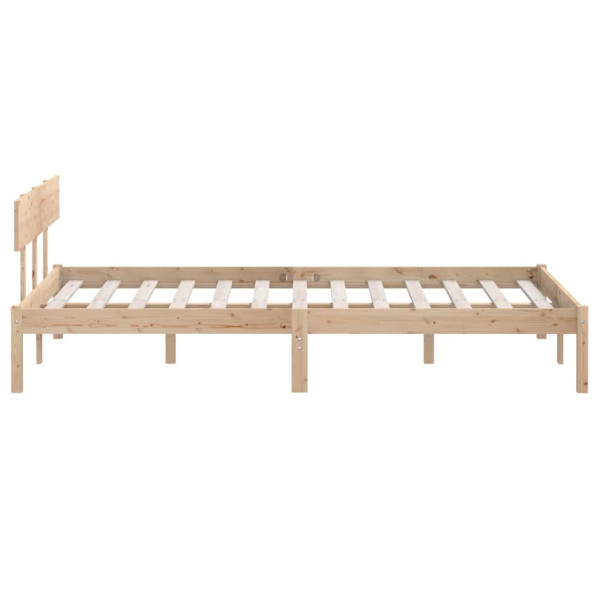 Estructura de cama madera maciza de pino individual 120x190 cm M 5
