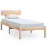 Estructura de cama madera maciza de pino 90x200 cm 2