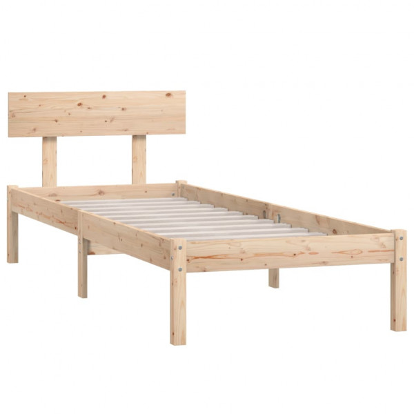 Estructura de cama madera maciza de pino 90x200 cm M 3