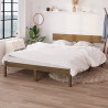 Estructura de cama madera maciza pino marrón miel 120x200 cm 1