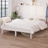 Estructura de cama madera maciza de pino blanca 140x200 cm 1