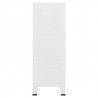 Aparador de arrumação industrial 75x40x115 cm metal branco 4