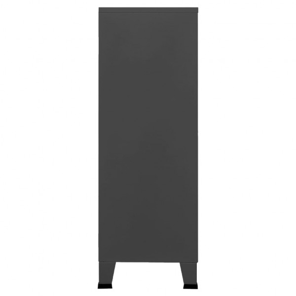 Aparador de arrumação industrial 75x40x115 cm metal antracite M 4