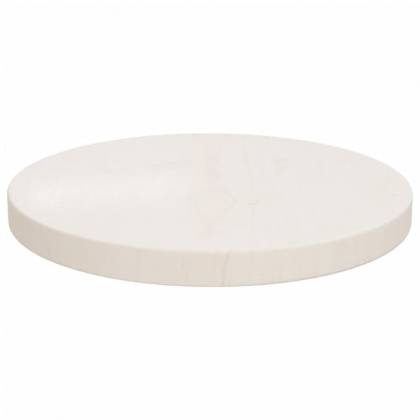 Superficie de mesa madera maciza de pino blanco Ø30x2.5 cm M 2