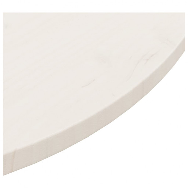Tampo de mesa pinho maciço Ø90x2.5 cm branco M 4
