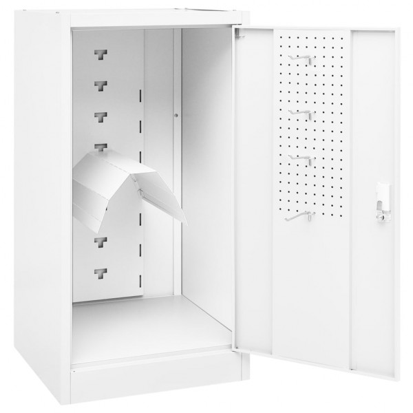 Armario para sillas de montar acero blanco 53x53x105 cm M 5