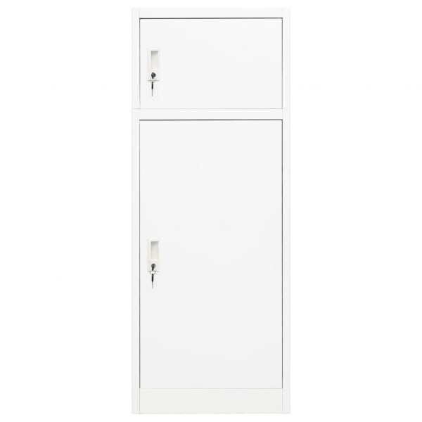 Armario para sillas de montar acero blanco 53x53x140 cm M 2