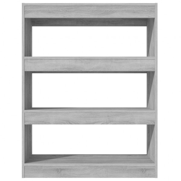 Estantería madera contrachapada gris Sonoma 80x30x103 cm M 3
