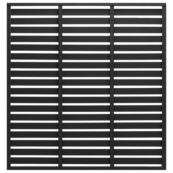 Panel de valla de WPC negro 180x180 cm D