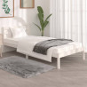 Estrutura de cama solteiro 90x190 cm pinho maciço branco 5