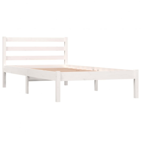 Estructura de cama madera maciza de pino blanco 90x190 cm M 2