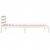 Estrutura de cama solteiro 90x190 cm pinho maciço branco 4