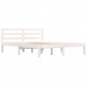 Estructura de cama madera maciza de pino blanco 135x190 cm 2