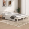 Estructura de cama madera maciza de pino blanco 150x200 cm 1