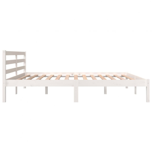 Estrutura de cama super king 180x200 cm pinho maciço branco M 5