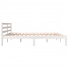 Estrutura de cama super king 180x200 cm pinho maciço branco 5