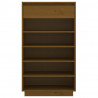 Armario zapatero madera maciza de pino marrón miel 60x34x105 cm 5