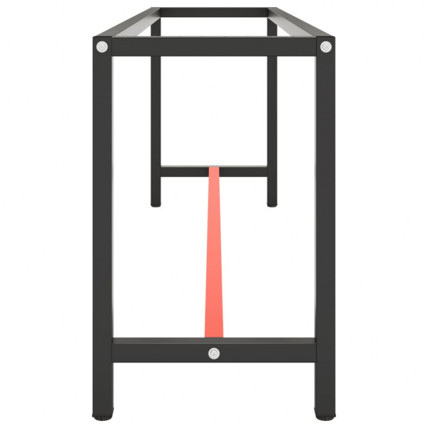 Estrutura p/ bancada 210x50x79 cm metal preto e vermelho mate M 4