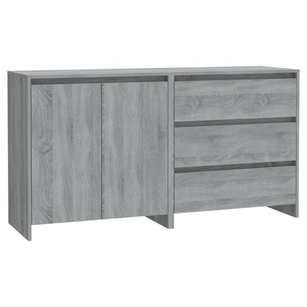Aparador de 2 piezas madera manufacturada gris Sonoma M 2