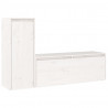 Móveis de TV 2 pcs madeira de pinho maciça branco 2