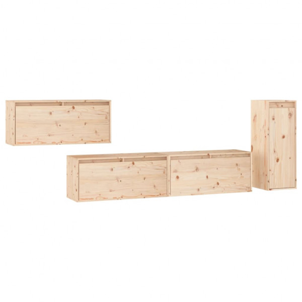 Muebles para TV 2 piezas madera maciza de pino M 2