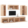 Muebles para TV 5 piezas madera maciza de pino 4