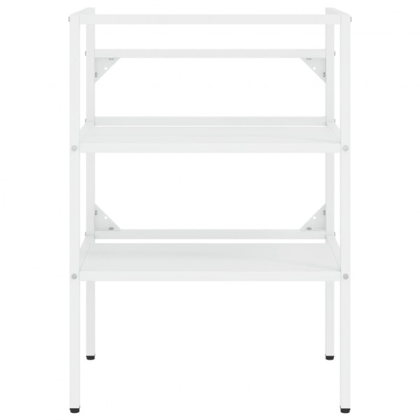 Estrutura de lavatório c/ lavatório embutido ferro branco M 4