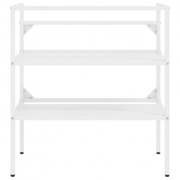 Estructura de baño con lavabo incorporado hierro blanco M 4