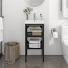 Estructura de baño con lavabo incorporado hierro negro 1