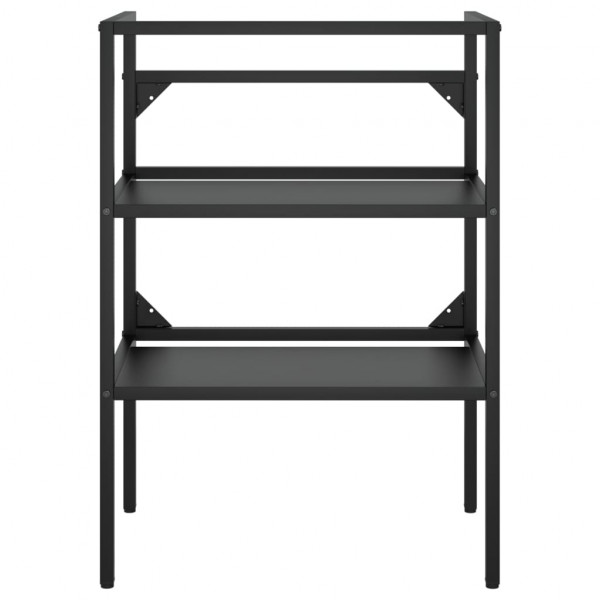 Estructura de baño con lavabo incorporado hierro negro M 4