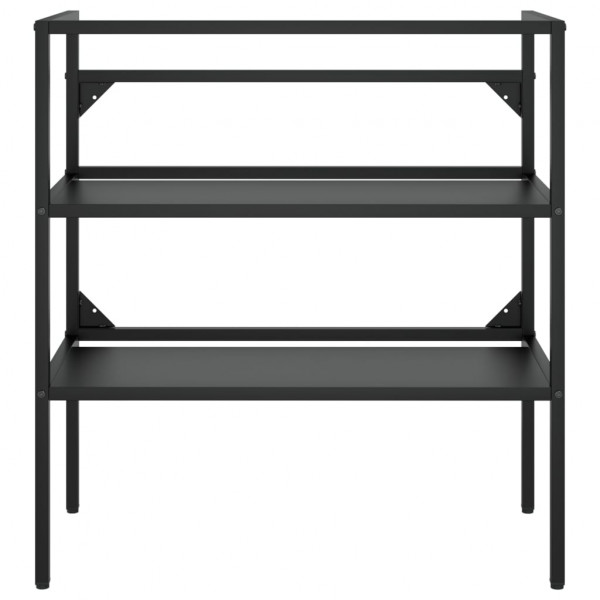 Estructura de baño con lavabo incorporado hierro negro M 4