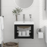 Estructura de baño con lavabo incorporado hierro negro 1