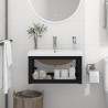 Estructura de baño con lavabo incorporado hierro negro 1
