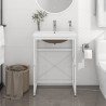 Estructura de baño con lavabo incorporado hierro blanco 1