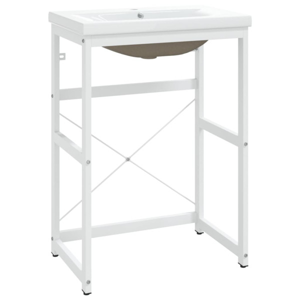 Estructura de baño con lavabo incorporado hierro blanco M 2