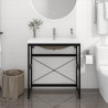 Estructura de baño con lavabo incorporado hierro negro 1