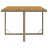 Mesa de jardín ratán sintético madera acacia beige 109x107x74cm 4