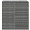 Baúl de cojines para jardín de ratán PE gris 100x49x103.5 cm 2