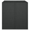 Baúl de cojines para jardín de ratán PE negro 100x97.5x104 cm 2