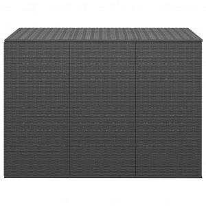 Caixa para almofadões de jardim 145x100x103 cm vime PE preto H