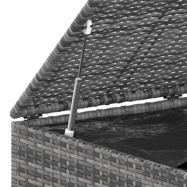 Caixa para almofadões de jardim 145x100x103 cm vime PE cinzento M 4