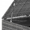 Caixa para almofadões de jardim 145x100x103 cm vime PE cinzento 4